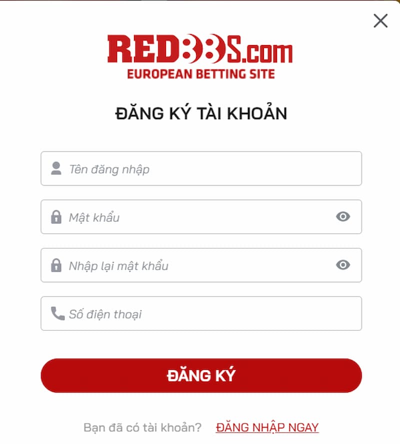 đăng ký trên thiết bị điện thoại