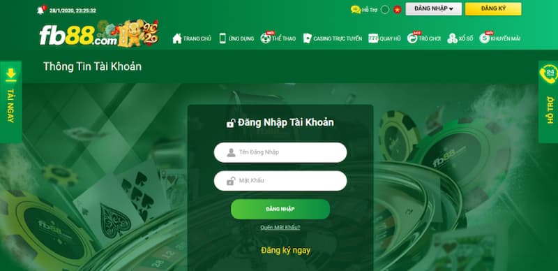 đăng nhập fb88 dễ dàng