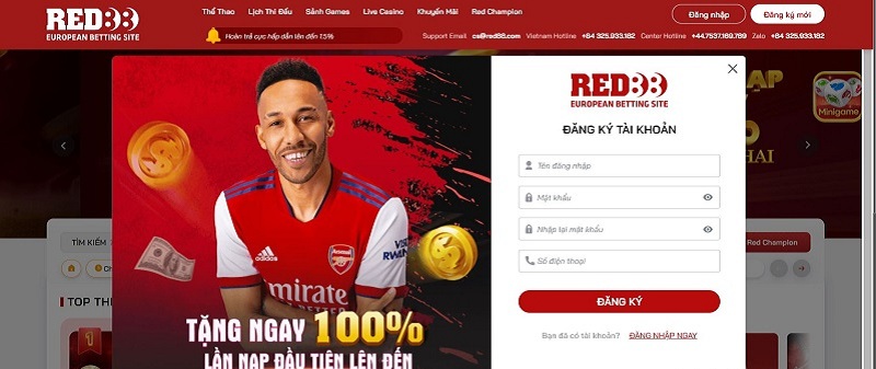 tiến hành đăng ký trên pc